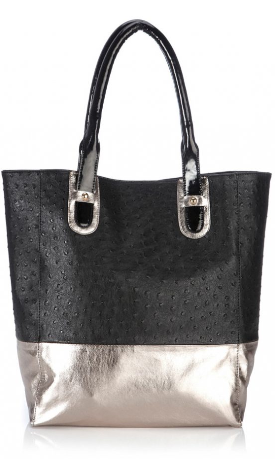 Wallis Black Metallic Shopper Bag, £30