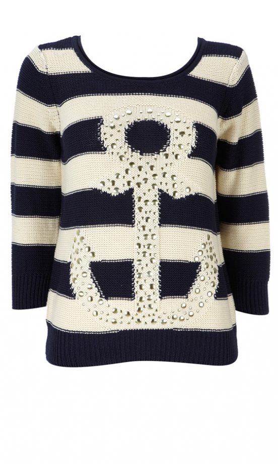 Wallis Stone Anchor Stud Sweater, £35