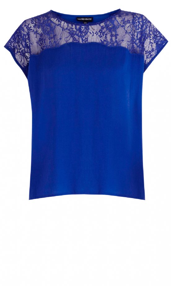 Warehouse Lace Yoke Tee, £35