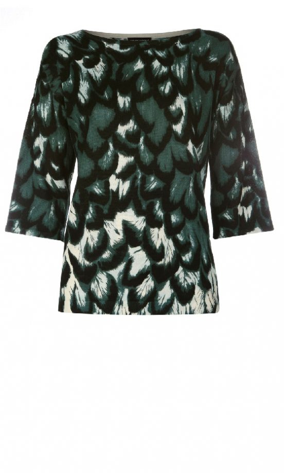Warehouse Feather Print Top, WAS £38, NOW £25