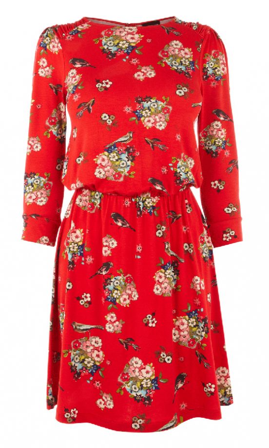 Warehouse Pretty Bird Print Dress, £45