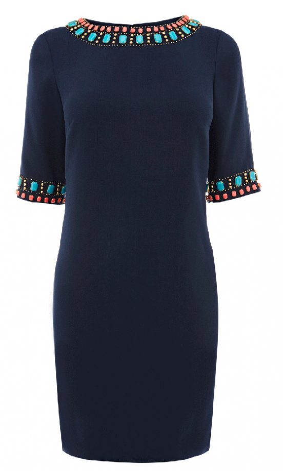 Warehouse Embellished Cuff Shift Dress, £75