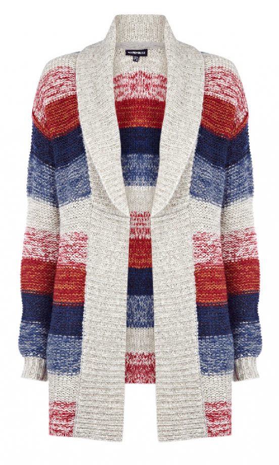 Warehouse Marl Stripe Cardigan, £48