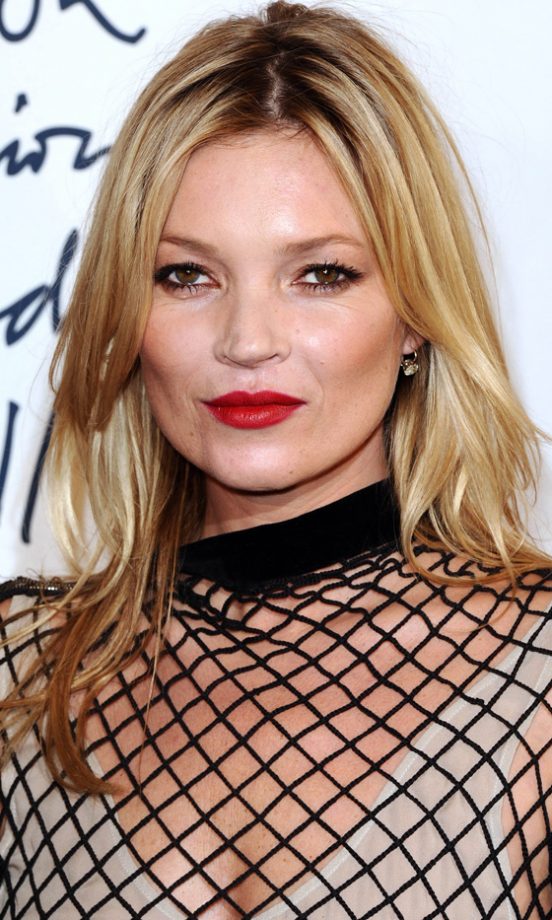 Kate Moss Looked Red Hot At The British Fashion Awards 2012 With Statement Red Lips