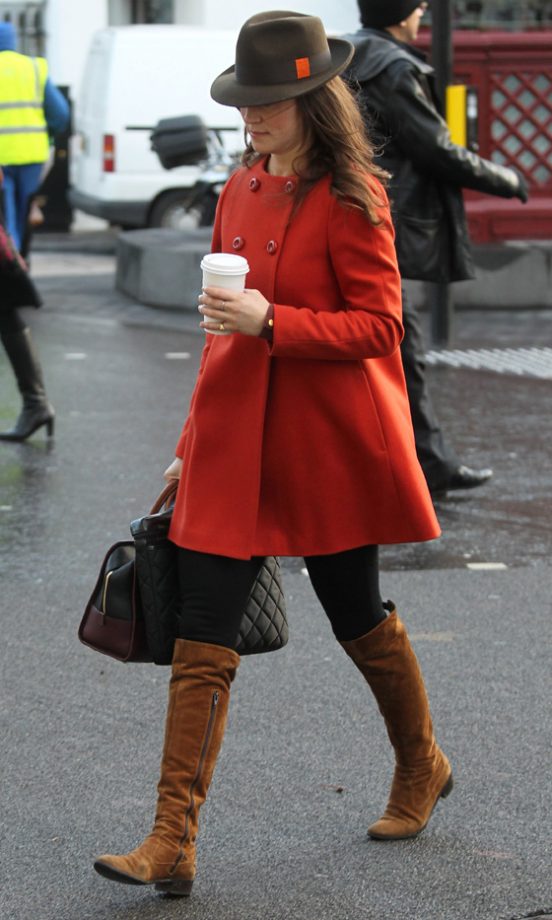 Pippa Middleton Hit The London Streets Wearing A £79.99 Zara Coat, 2012