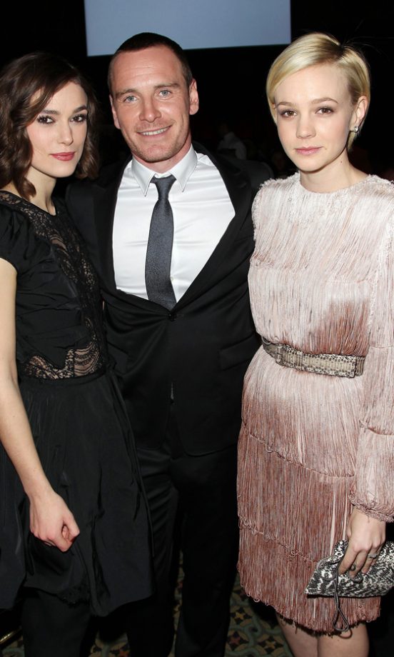 Group Hug: Keira Knightley, Michael Fassbender And Carey Mulligan At The National Board Of Review Awards Gala 2012