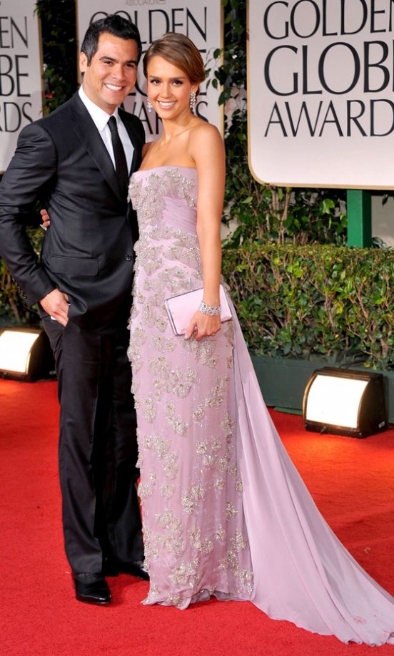 Cash Warren And Jessica Alba At The Golden Globes 2012