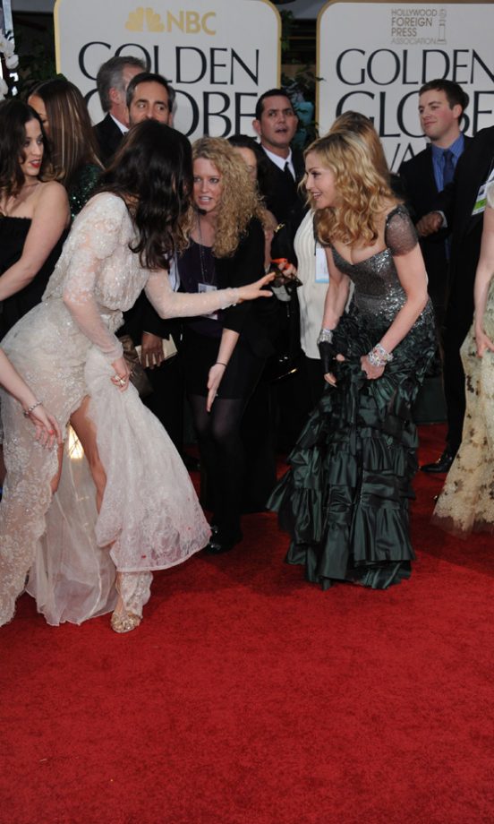 Jessica Biel And Madonna Casued Chaos At The Golden Globes 2012
