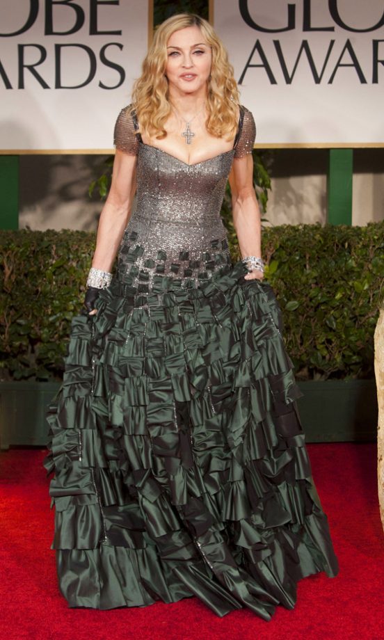 Madonna In Reem Acra At The Golden Globes 2012