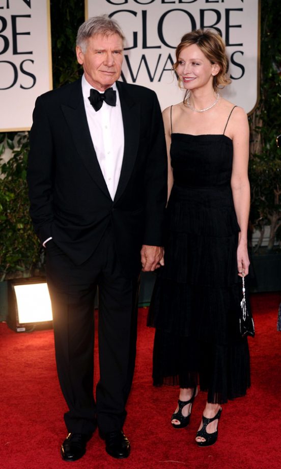 Harrison Ford And Calista Flockhart At The Golden Globes 2012