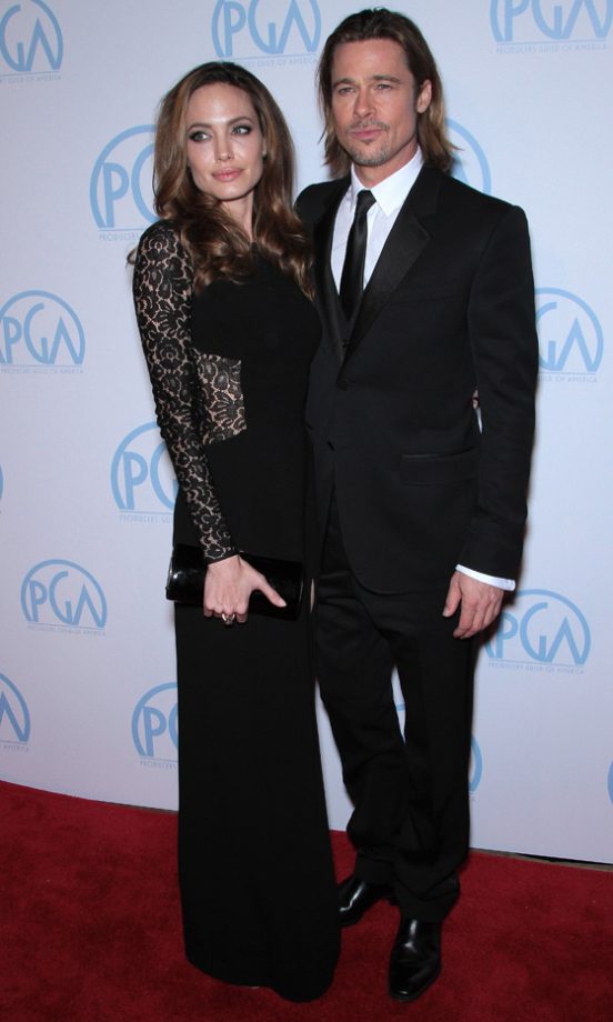 Angelina Jolie And Brad Pitt At The Producers Guild Of America Awards 2012