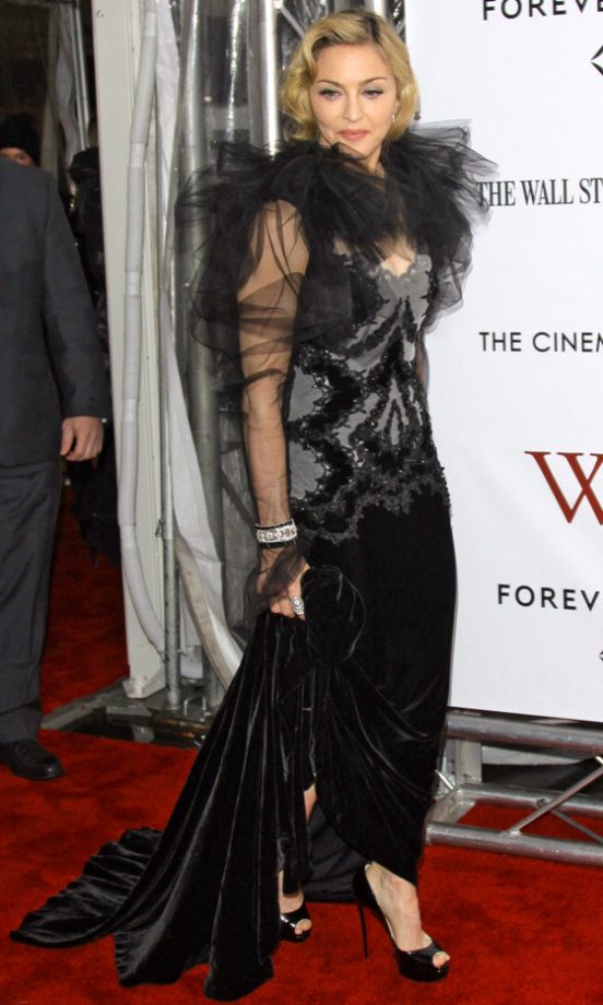 Madonna In Marchesa At The New York Premiere Of W.E, 2012