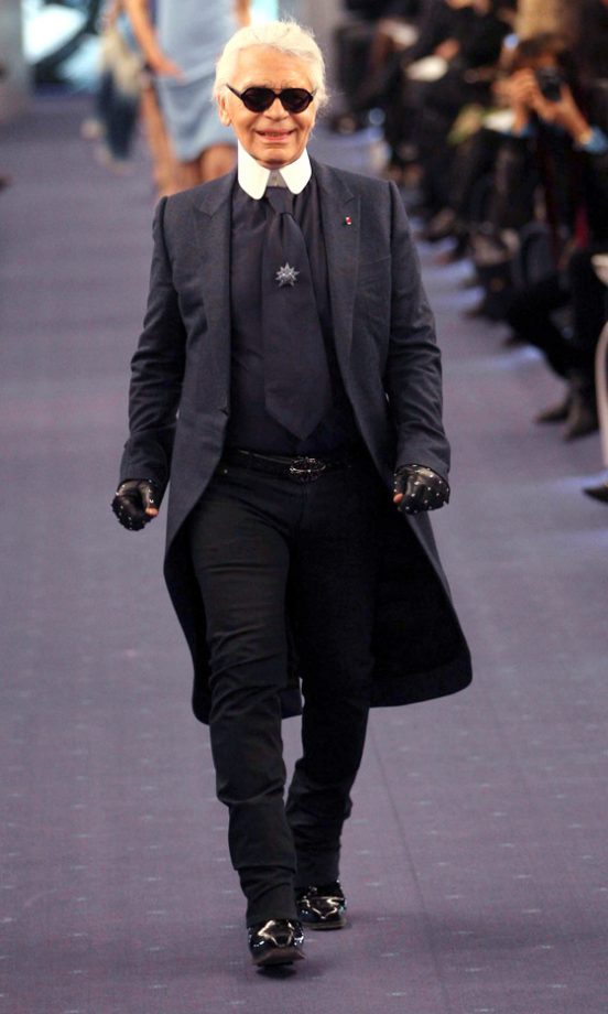 Karl Lagerfeld Hit The Catwalk At The Chanel Haute Couture Fashion Show SS12