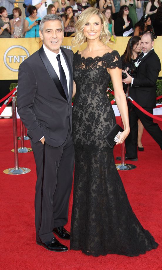 George Clooney And Stacy Keibler At The Screen Actors Guild Awards 2012