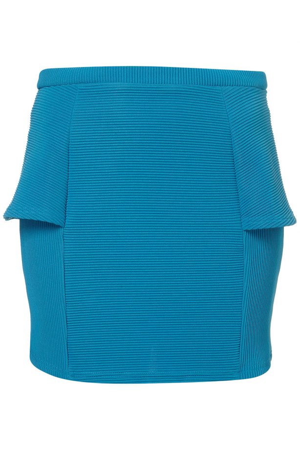 Topshop Ribbed Peplum Bodycon Skirt, £28