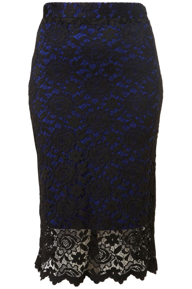 Topshop Lace Overlay Pencil Skirt, £35