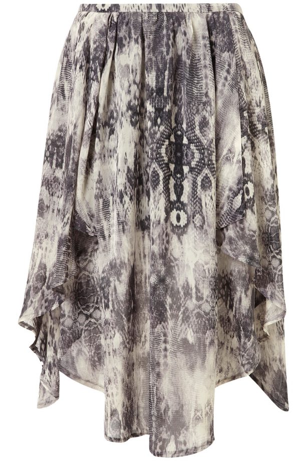Topshop Snake Waterfall Calf Skirt, £45