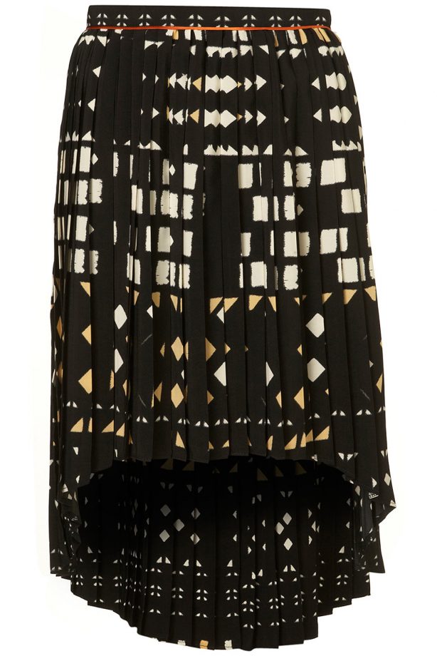 Topshop Aztec Dip Hem Skirt, £38