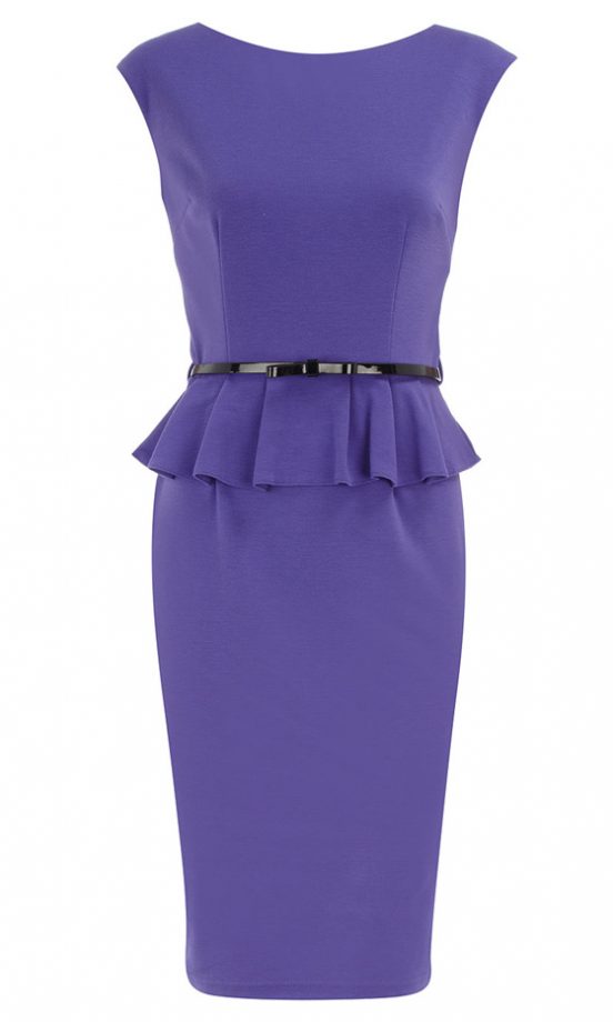 Dorothy Perkins Purple Peplum Dress, £30