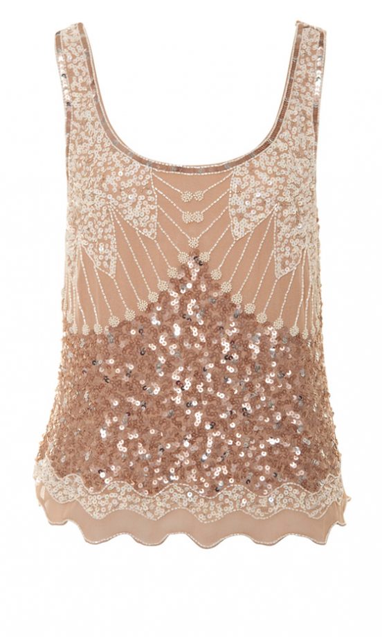 A|Wear Embellished Scallop Hem Top