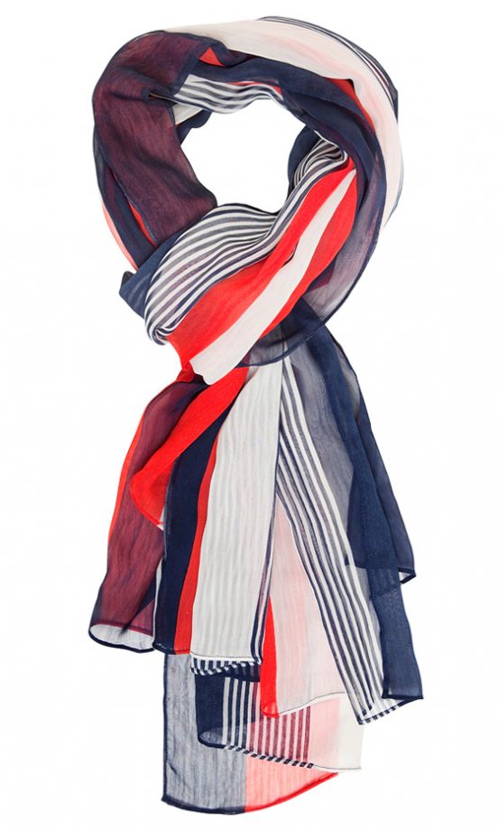 A|Wear SS12 Stripe Chiffon Scarf