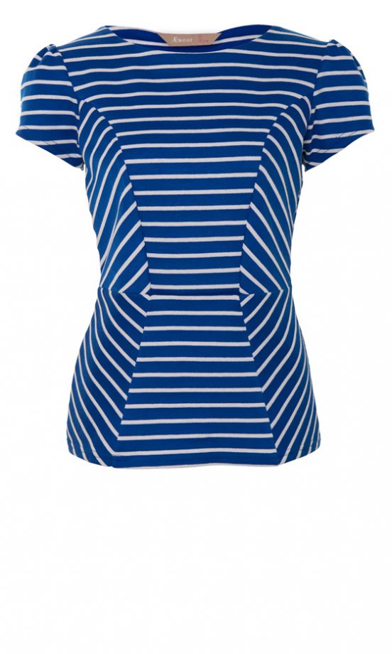 A|Wear SS12 Stripe Peplum Top