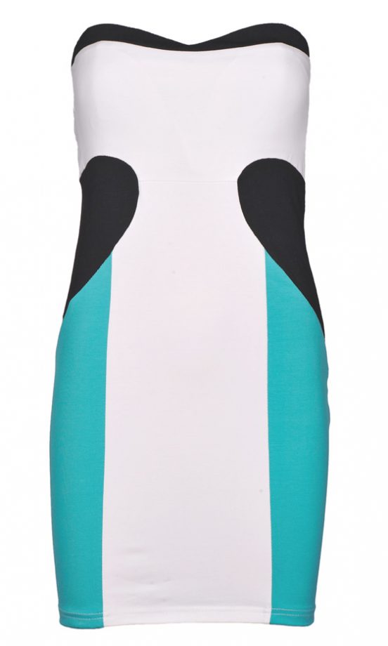 AX Paris SS12 Colourblock Strapless Dress, £25