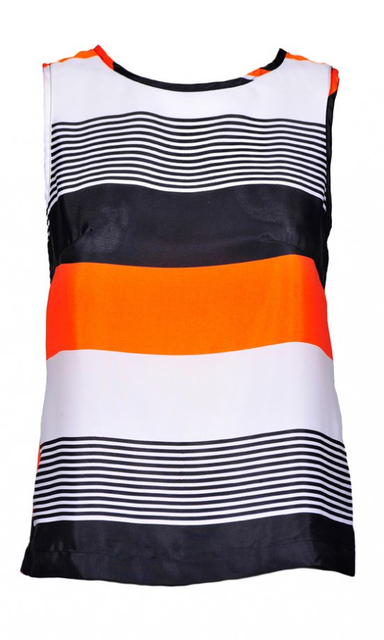 AX Paris SS12 Button Back Stripe Top, £15