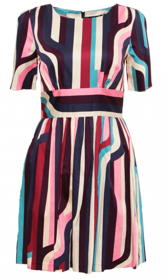 Owntherunway SS12 Stripe Pleat Dress