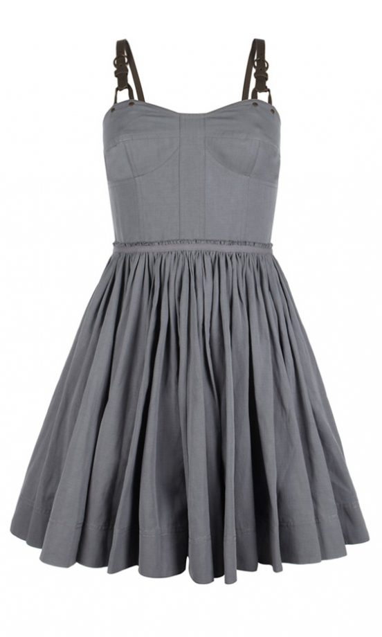 All Saints Grey Skater Dress, £140