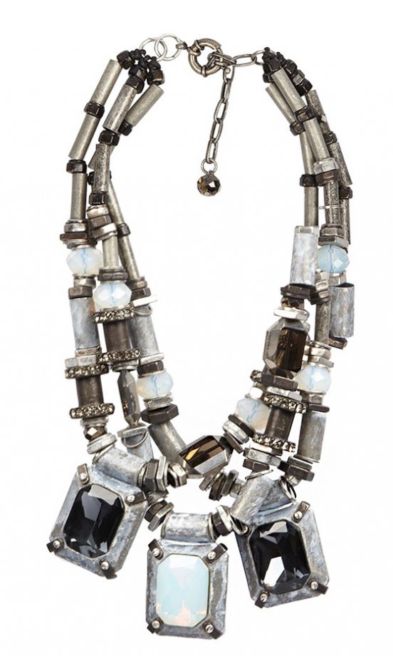 All Saints Silver And Jewl Necklace, £150