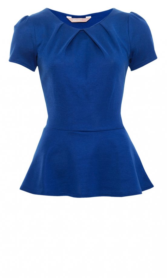 A|Wear SS12 Cobalt Peplum Top