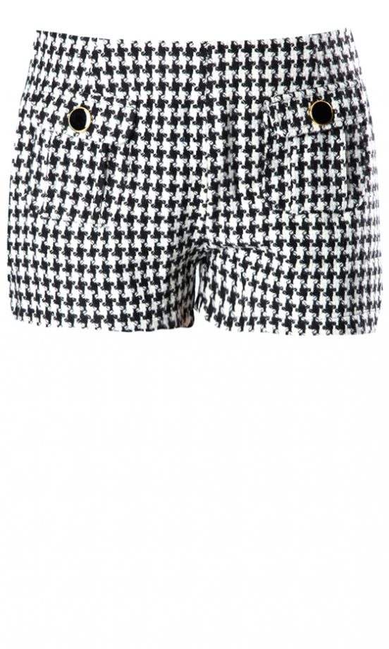 Boohoo SS12 Black Dog Tooth Shorts