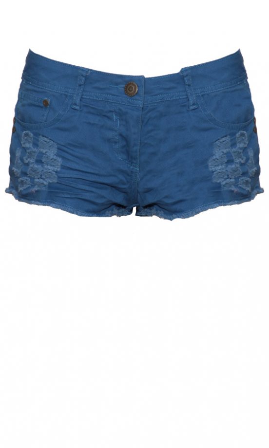 Owntherunway SS12 Blue Distressed Shorts