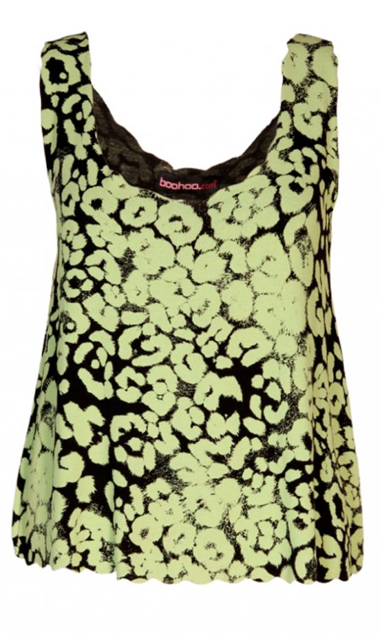 Boohoo Leopard Scallop Vest, £8