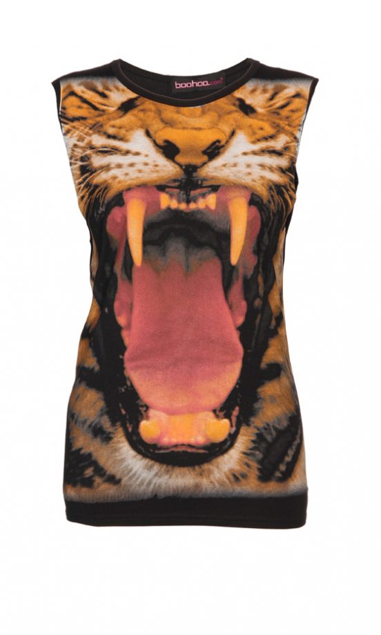 Boohoo Tiger Print Top, £8
