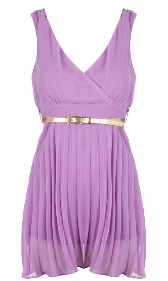 Missguided SS12 Pretty Lilac Dress And Belt