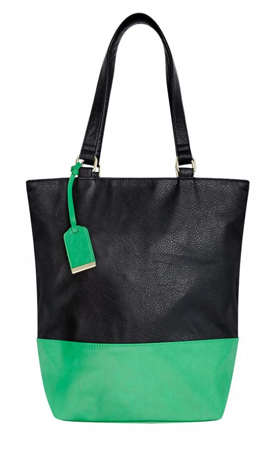 Dorothy Perkins SS12 Black And Green Tote