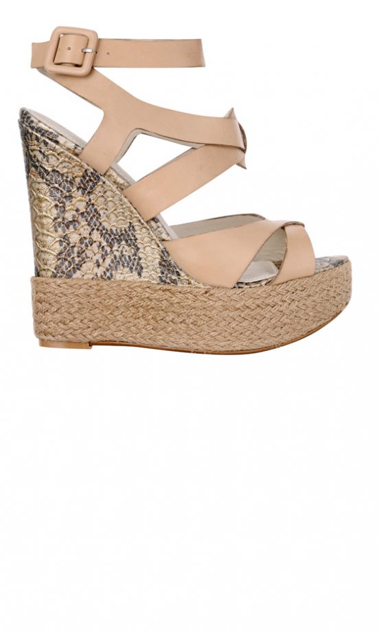 Dorothy Perkins SS12 Nude And Snakeskin Wedges