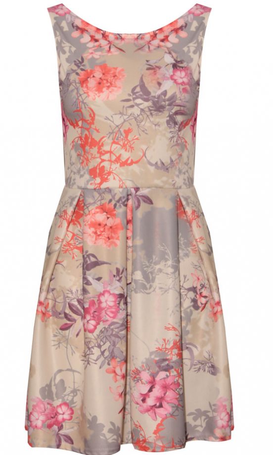 Owntherunway SS12 Floral Print Pleat Dress