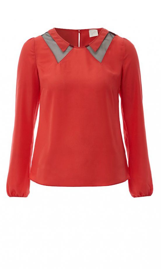 George Red Collar Blouse, £12