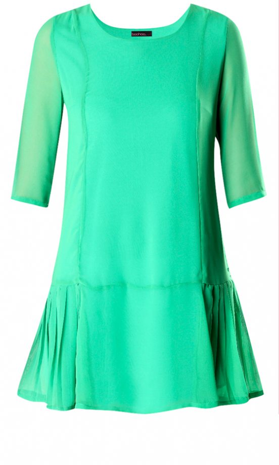 Boohoo SS12 Green Skater Girl Dress
