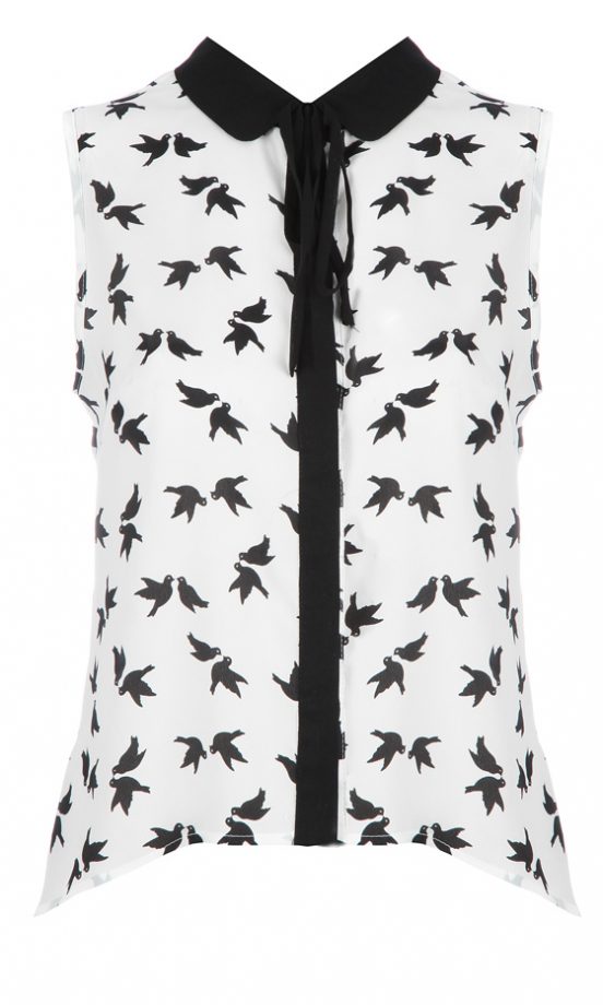 Missguided SS12 White And Black Top