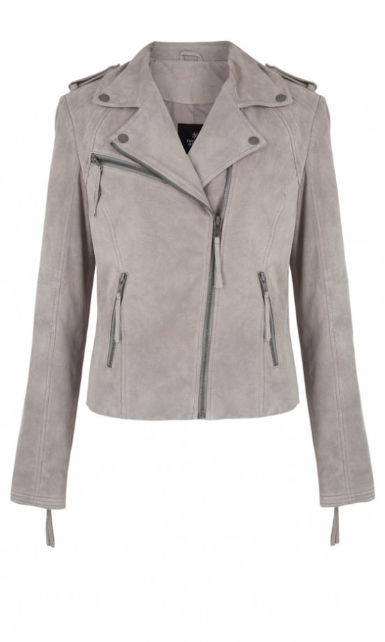 Label Lab At House Of Fraser Grey Biker Jacket, £175