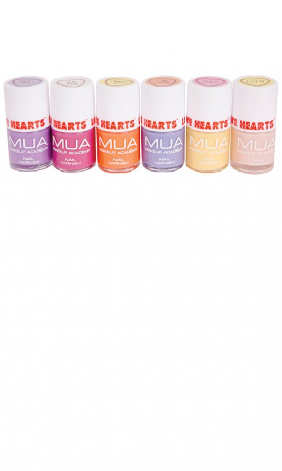 MUA Love Hearts Nail Polish, £2 each