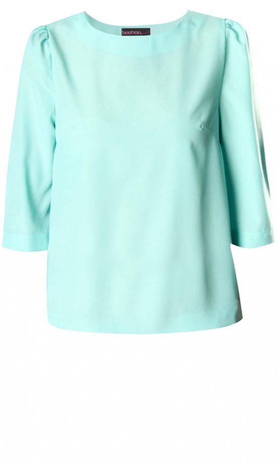 Boohoo SS12 Mint Long Sleeve Top