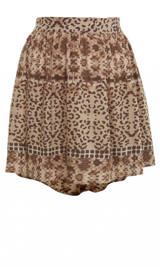 Miss Selfridge Animal Print Skirt, £29