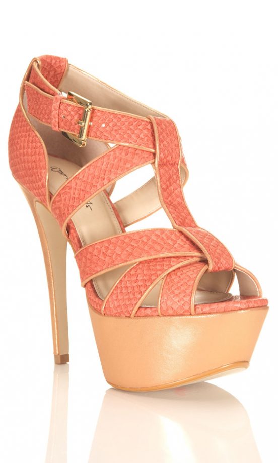 Miss Selfridge Coral Heels, £65
