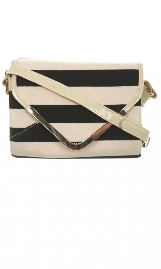 Miss Selfridge Monochrome Stripe Bag, £26