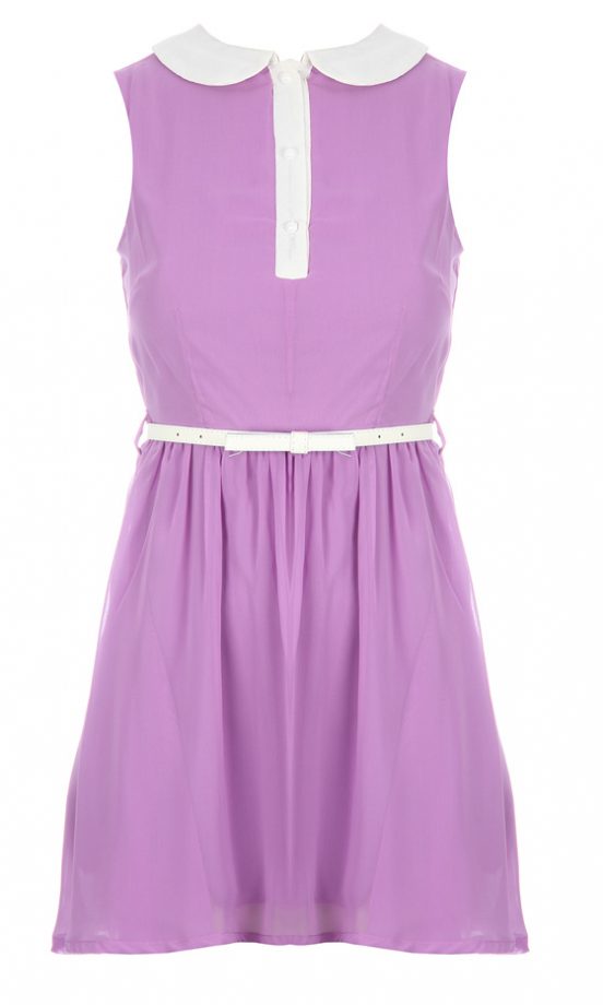 Missguided SS12 Purple Peter Pan Collar Dress